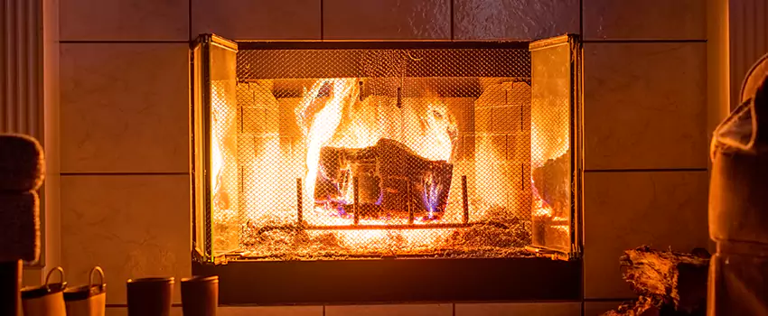 Mendota Hearth Landscape Fireplace Installation in Cliffside Park, New Jersey